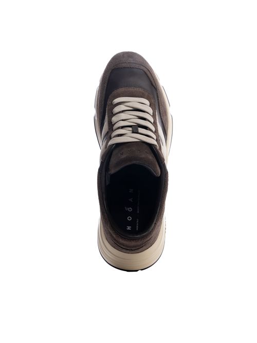 Sneakers Hyperlight in pelle e suede Marrone HOGAN | HXM5630FR30 UHG342G